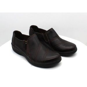 Clarks Womens Cheyn Clay Leather Closed Toe Loafers